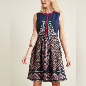 ModCloth A conversation Masterpiece A-Line Dress in Midnight